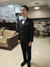 蘿卜唄唄（LUOBOBEIBEI）兒童西裝秋冬男童西服中小童禮服套裝鋼琴表演服 黑色五件套 170 曬單實(shí)拍圖
