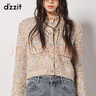 DZZIT地素時(shí)尚秋冬彩色針織開(kāi)衫甜美可愛(ài)女 彩色 XS 曬單實(shí)拍圖
