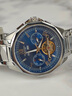 冠琴（GUANQIN）十大名表手表男士全自動(dòng)機械表防水夜光學(xué)生國表送男友父親節禮物 GJ16464鋼帶藍面【锏鎢鋼表帶】 曬單實(shí)拍圖