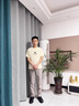 薩拉維夫（SLLAVIF）純色休閑褲男2025新款中年直筒時(shí)尚休閑百搭寬松長(cháng)褲 6602H-1淺灰[親膚] 28 曬單實(shí)拍圖