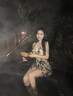COSMICKISS泡溫泉泳衣女甜美辣妹風(fēng)連體吊帶連衣裙露背顯瘦御姐氣質(zhì)度假泳裝 米色 均碼（建議80-120斤） 曬單實(shí)拍圖