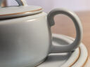 青澹汝窯茶壺陶瓷家用高檔茶具禮品景德鎮(zhèn)汝瓷冰裂釉手工可養(yǎng)參禪壺 參禪壺 300ml 天青色 曬單實拍圖