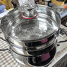 鏗鏘湯鍋316不銹鋼家用食品級(jí)湯鍋加厚蒸鍋煮鍋一體電磁爐雙耳燉肉鍋 湯鍋+蒸籠【特厚316鋼】 26cm 曬單實(shí)拍圖