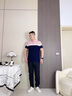 MAGIOPY奢侈高端品牌polo衫男2025夏季新款翻領(lǐng)條紋透氣商務(wù)休閑短袖T恤 豆沙粉 L 曬單實(shí)拍圖