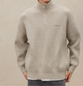 CHINISM AW23 CH美式復古半拉鏈高領(lǐng)毛衣男潮牌簡(jiǎn)約保暖打底針織衫上衣 灰咖色 L 曬單實(shí)拍圖