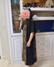 俞兆林胖媽媽夏裝連衣裙休閑長(cháng)裙加肥加大碼裙子中老年女奶奶裝200斤穿 黃色 2XL   【建議105-125斤】 曬單實(shí)拍圖