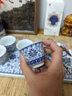 澤名家青花蓮韻西施壺一壺四杯陶瓷泡茶壺家用茶杯茶盤干泡盤功夫茶具 青花蓮韻（長方盤+龍珠壺） 6件 曬單實拍圖