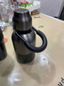 覽萌大容量保溫壺男士高顏值便攜泡茶杯實用戶外旅行茶水分離情侶水杯 曜石黑（大拎環(huán)+316內(nèi)膽）1000ml 曬單實拍圖