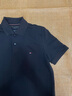 TOMMY HILFIGER【輕柔感】25夏季男裝珠地網(wǎng)眼豎條紋肌理短袖翻領(lǐng)POLO38951 藏青色DW5 M （推薦：135-150斤） 曬單實(shí)拍圖