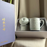 守勤堂景德鎮(zhèn)茶杯陶瓷泡茶杯茶水分離杯辦公室茶杯帶蓋濾茶杯會議杯高檔 錦繡江山450ml 曬單實拍圖