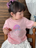 迷你巴拉【植物肌】男女童T恤夏涼感抑菌不悶汗短袖上衣 夢(mèng)幻粉 【100%植物纖維】 90 曬單實(shí)拍圖