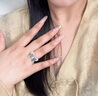 中國黃金（CHINA GOLD）S925銀戒指女款新中式藍水翡翠蝴蝶指環(huán)情人節(jié)生日禮物送女友愛人 藍水翡翠蝴蝶戒指 曬單實拍圖