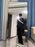 POUM柳葉彎刀牛仔褲男士春秋夏季美式高街直筒修身褲子痞帥微喇褲 DFFS-701黑色 XL 曬單實(shí)拍圖
