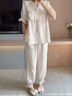 黛夢(mèng)思睡衣女夏季2025新款純棉短袖長(cháng)褲家居服甜美淑女可外穿套裝 JD20259【短袖長(cháng)褲】 M /身高155-161,體重80-105 曬單實(shí)拍圖
