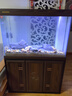 閩江（minjiang）魚(yú)缸水族箱免換水中式客廳屏風(fēng)免換水超白玻璃龍魚(yú)缸金魚(yú)缸中大型 中式紅木色（超白玻璃+鋁合金框架） 長(zhǎng)101x寬39x高148 (常規(guī)D款) 曬單實(shí)拍圖