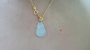 祥禎福珠寶（XIANGZHENFU JEWELRY）翡翠玉葫蘆吊墜女18K金鑲嵌玉墜冰種葫蘆玉石掛墜項(xiàng)鏈 曬單實(shí)拍圖