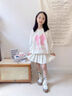 迪士尼jk制服套裝女童春裝2025新款兒童學(xué)院裙子女孩短裙大童春秋百褶裙 杏色 140 cm 曬單實拍圖