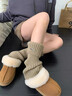 貓人針織襪套女白色y2k小腿襪日系百搭小皮鞋腿套春秋美腿顯瘦堆堆襪 【黑色】 1雙 均碼 曬單實(shí)拍圖