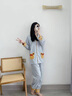 愛六甲月子服春秋純棉產(chǎn)后夏季薄款3月份哺乳睡衣孕婦產(chǎn)婦可哺乳家居服 A1176-1（夏薄款 適合25-35℃） L（適合135斤以內） 曬單實拍圖