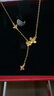周六福桂花黃金項(xiàng)鏈女足金吊墜七夕情人節(jié)禮物計(jì)價(jià) A0613976 約3.85g  曬單實(shí)拍圖