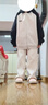 ICH MODE美式連帽開春外套女款2025新款連帽插肩袖寬松運動上衣男 白花灰拼黑 S 曬單實拍圖