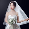 栢啟歆新娘頭紗 求婚領(lǐng)證登記表白拍照道具蓬蓬頭新娘發(fā)紗小仙女儀式感 蓬蓬頭紗發(fā)梳款【約80cm】 曬單實(shí)拍圖