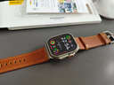 驍康【美國Genokx】適用AppleWatch Ultra2新款瘋馬皮表帶精鋼連接器真皮表帶iwatchs10蘋果9代手表帶 【鈦色扣棕色】精制瘋馬皮 | 金屬連接器 【49/46/45/44mm】 曬單實(shí)拍圖