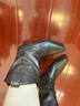 TOOMANYSHOES  【吳昕同款】 秋日記憶騎士靴高跟短靴尖頭短靴美拉德堆堆靴 咖色（尖頭款）【40碼預(yù)售12天】 36 曬單實(shí)拍圖