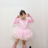 南瓜精靈兒童舞蹈服夏季女童練功服形體服芭蕾舞蓬蓬裙幼兒中國舞演出服裝 粉色【長(cháng)袖】 110 (建議105-110cm 25-33斤) 曬單實(shí)拍圖