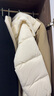 A21羽絨服女韓系風(fēng)馬卡龍時(shí)尚簡(jiǎn)約設計百搭連帽羽絨長(cháng)外套 米杏 M 曬單實(shí)拍圖