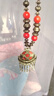 贏(yíng)夫人（Mrs win）復古民族風(fēng)藏族流蘇頭飾額飾波西米亞個(gè)性鎖骨項鏈吊墜旅拍發(fā)飾品 日新月異-紅(頭飾項鏈兩用) 曬單實(shí)拍圖