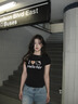 FDR官方店 辣妹豹紋kitty貓印花圓領(lǐng)短袖t恤女夏季修身體恤上衣 白灰色 L 曬單實(shí)拍圖