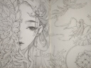 親筆簽名版【贈拼圖+海報等】正版 時(shí)花照影 古戈力畫(huà)集 線(xiàn)稿解壓涂色書(shū)籍古風(fēng)線(xiàn)描水彩筆繪畫(huà)填色本插畫(huà)集間花尋影掃花尋徑 時(shí)花照影 曬單實(shí)拍圖
