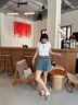 ASHX NESPRESSO聯(lián)名款2025春夏新款PACE真皮環(huán)保厚底休閑鞋板鞋潮 白色 38 曬單實(shí)拍圖