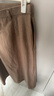 無(wú)印良品（MUJI）女式 彈力起毛 寬擺裙 長(cháng)半身裙女秋冬款裙子 BE1TDC4A 深咖啡色 L (165/70A) 曬單實(shí)拍圖