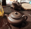泱青韻宜興紫砂壺純手工吳榮華原礦紫朱泥仿古泡茶壺家用茶具茶壺套裝 紫氣東來 240ml 曬單實(shí)拍圖