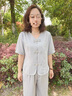 啄木鳥(niǎo)（TUCANO）媽媽夏裝母親節2025新款套裝洋氣中老年女短袖兩件套新中式上衣 卡其色套裝 3XL 【建議120-135斤】 曬單實(shí)拍圖