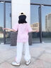 艾卡諾 I.KARNOW女童運動(dòng)套裝2025新款洋氣時(shí)髦短袖兒童休閑夏季大童夏裝女孩衣服 5610白色3431粉色（不含鞋子） 120 曬單實(shí)拍圖