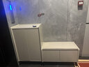 拾家（HOME COLLECTOR）現代簡(jiǎn)約家用實(shí)木多層鞋柜換鞋凳客廳入戶(hù)門(mén)口鞋架軟包坐凳收納柜 0.6米雙門(mén)換鞋凳-米杏色 曬單實(shí)拍圖