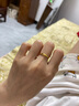 中國黃金（CHINA GOLD）黃金碎冰冰戒指男女足金素圈指環(huán)固口情侶對(duì)戒情人節(jié)禮物送老婆 碎碎冰戒指 圈號(hào)10【國金禮盒】 約1.2g 曬單實(shí)拍圖