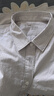 無(wú)印良品（MUJI）女式水洗平紋襯衫領(lǐng)長(zhǎng)袖襯衫襯衣外套內(nèi)搭春季款外衣女裝上衣 米色條紋 XL 165/92A 曬單實(shí)拍圖