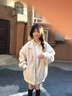 Jret翻領棒球服外套女春秋冬初高中學生小個子美式復古休閑夾克女 圖片色 S 曬單實拍圖