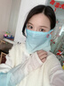 SCOTT GOOSE戶外旅行防曬面罩女款冰絲夏季透氣袖套掛耳圍脖運(yùn)動(dòng)全臉一體護(hù)頸 睛空藍(lán)【單面罩】 曬單實(shí)拍圖