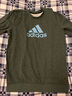 阿迪達斯（adidas）兒童U BOS CREW運動(dòng)長(cháng)袖綠色圓領(lǐng)衛衣套頭衫HN8478 綠/藍 A152  曬單實(shí)拍圖