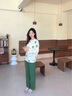秋鹿睡衣女純棉家居服套裝圓領(lǐng)套頭長(cháng)袖長(cháng)褲新款兩件套舒適透氣可外穿 曬單實(shí)拍圖