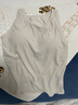 Ubras care新品羅紋bra-in寬肩背心女-呵護版術(shù)后可用舒適背心 燕麥奶色 XL 曬單實(shí)拍圖