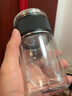 固智索雙層食品級高硼硅玻璃杯男士迷你便攜高檔泡茶水杯 槍灰色 300ml 1只 曬單實(shí)拍圖