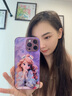 素洛適用蘋果16Promax蝴蝶公主手機殼液態(tài)硅膠軟iPhone14Promax卡通可愛女15防摔14Plus小羊皮13保護殼 【公主蝴蝶結 暗夜紫】防爆玻璃殼 iPhone 16 Pro max 曬單實拍圖