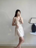 浪莎（LangSha）2025新款蕾絲性感純欲風(fēng)網(wǎng)紗情趣睡衣女春夏吊帶睡裙大碼四件套 白色 斬男神器 M  體重90-115斤 曬單實(shí)拍圖