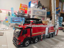 古苒消防車(chē)模型合金仿真高檔1：50 卡車(chē)徐工消防車(chē)DG100登高平臺工程 沃爾沃舉高噴射射流消防車(chē) 1:50 轎車(chē) 曬單實(shí)拍圖